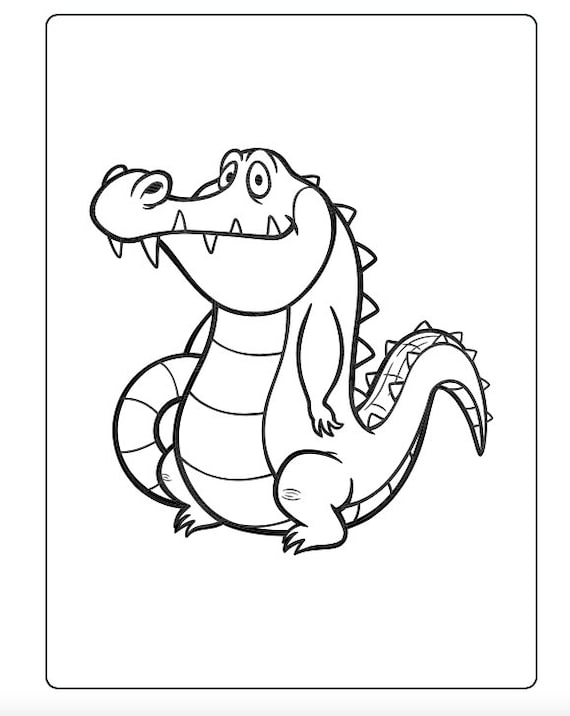Over pages of crocodile coloring pages for kids