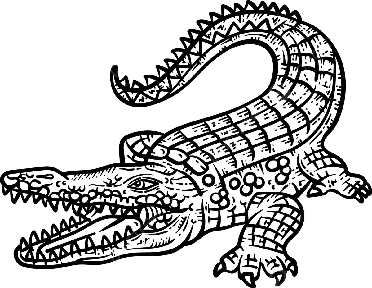 Alligator coloring book png transparent images free download vector files