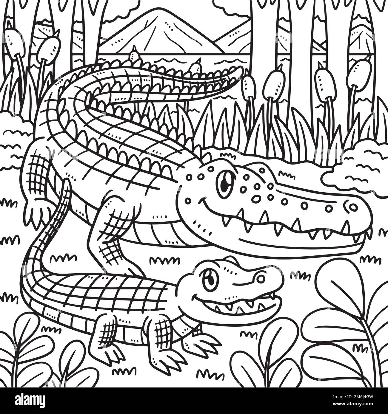 Baby crocodile illustration hi