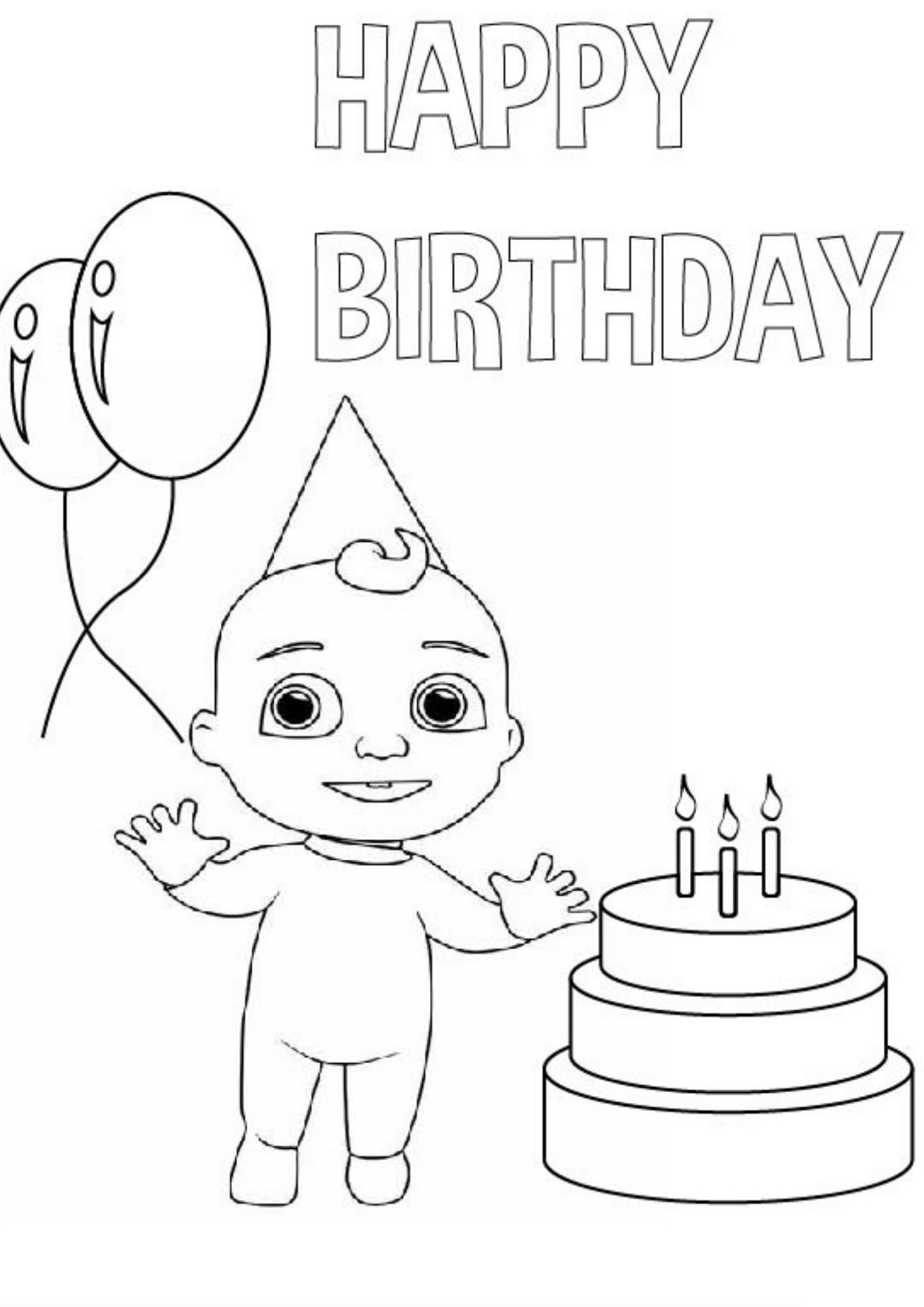 Birthday printable coloring pages activity shelter