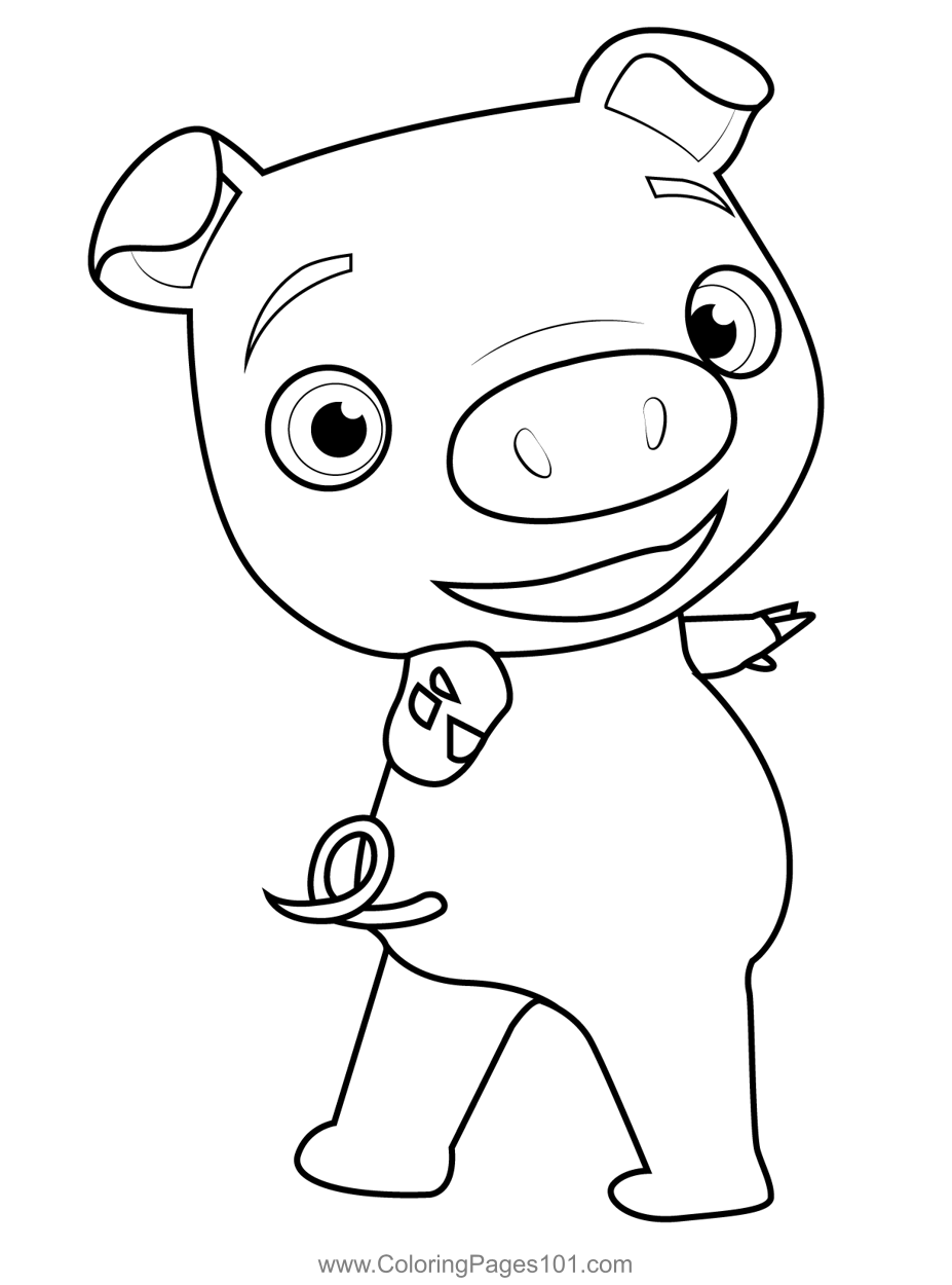 Pepe coelon coloring page for kids