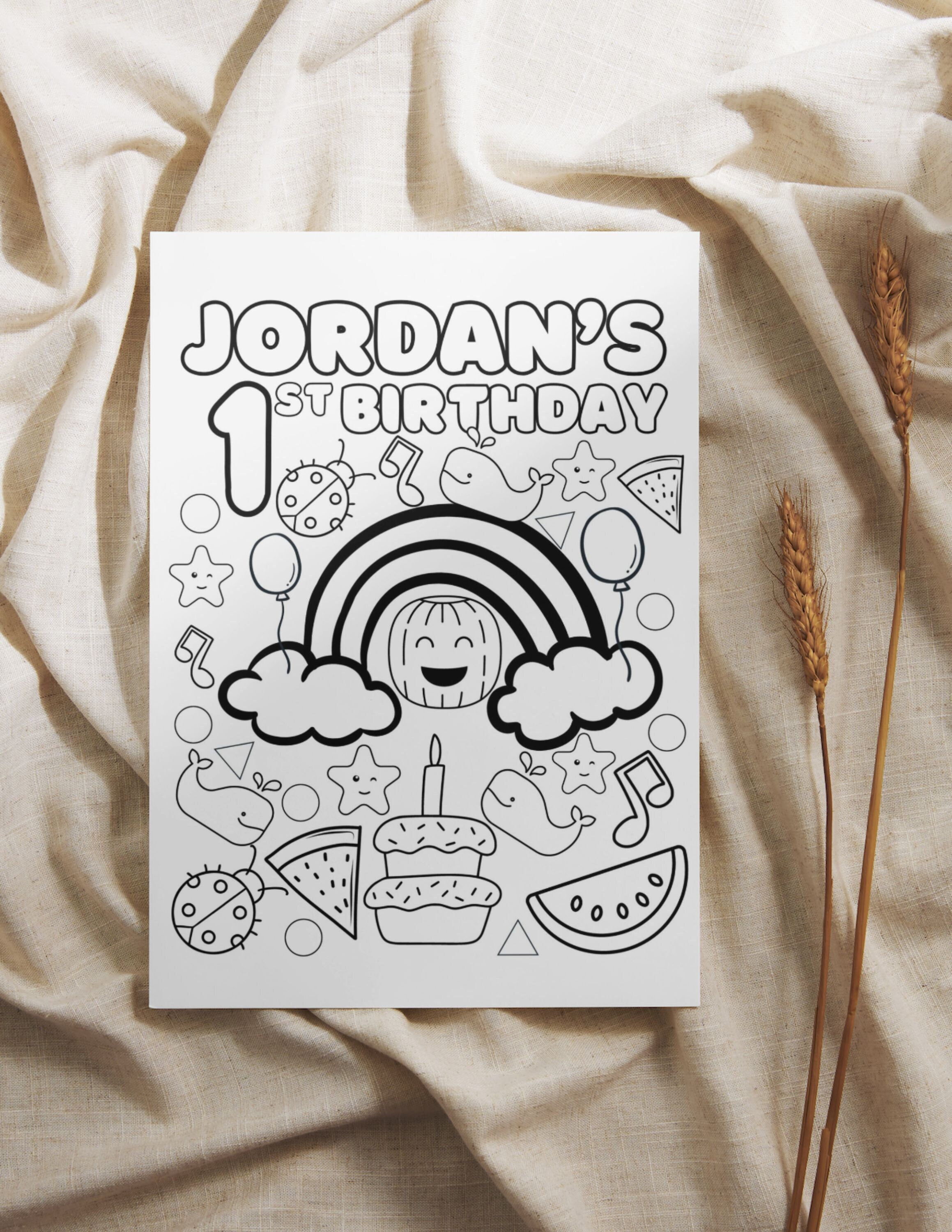 Happy birthday coelon coloring pages