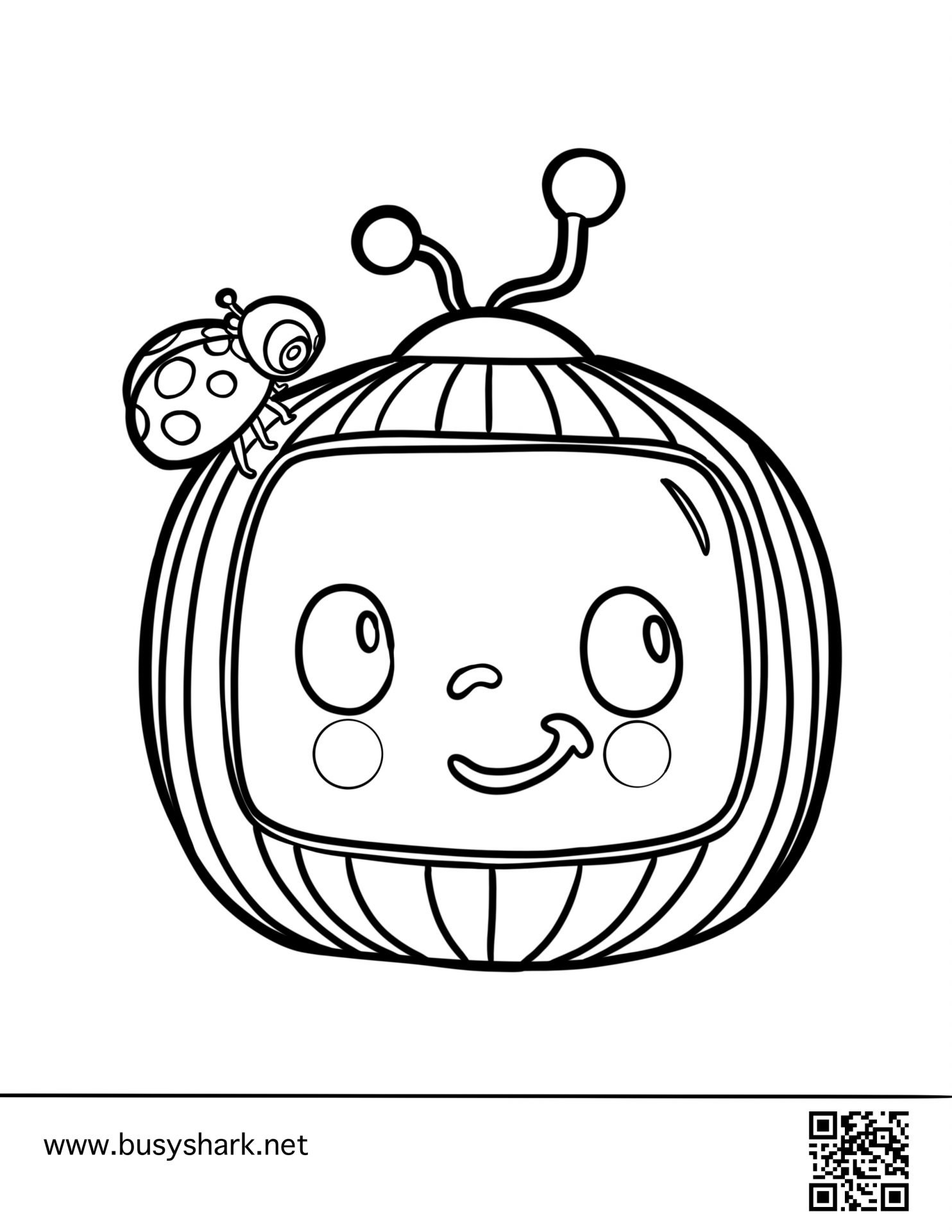 Cocomelon logo coloring page