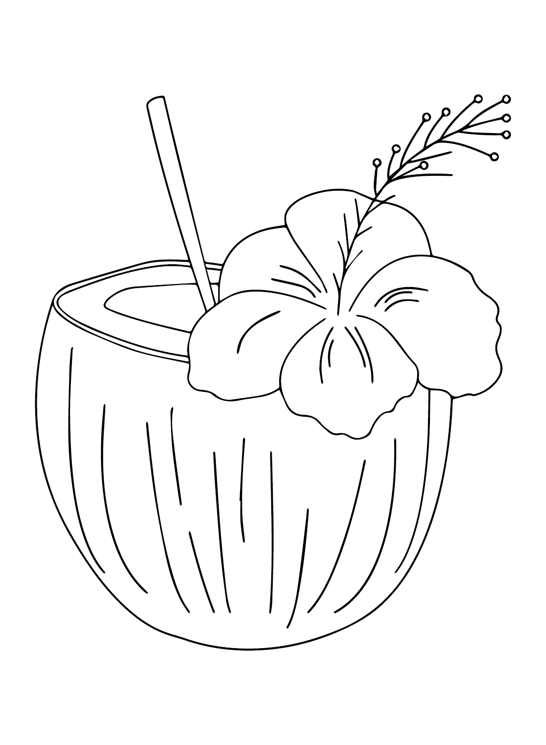 Coconut coloring pages printable for free download