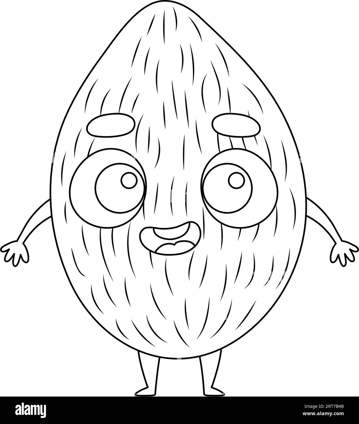 Coloring page funny coconut coloring book for kids educational activity for preschool years kids and toddlers with cute animal vector illustration stock vector image art