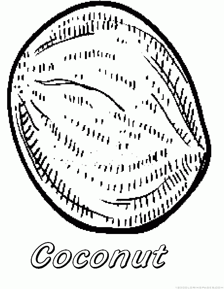 Coconut coloring pages