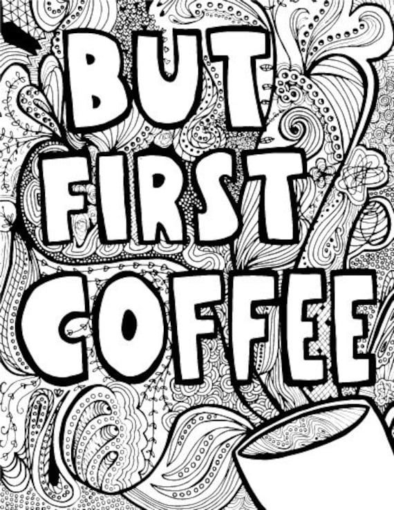 Adult coloring pages printable detailed coffee colouring sheets for grown