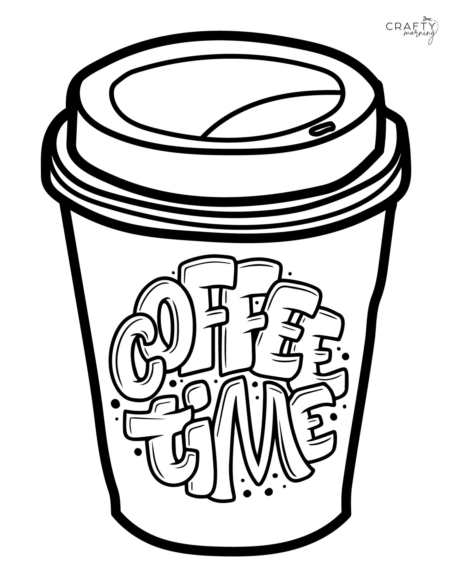 Coffee coloring pages to print
