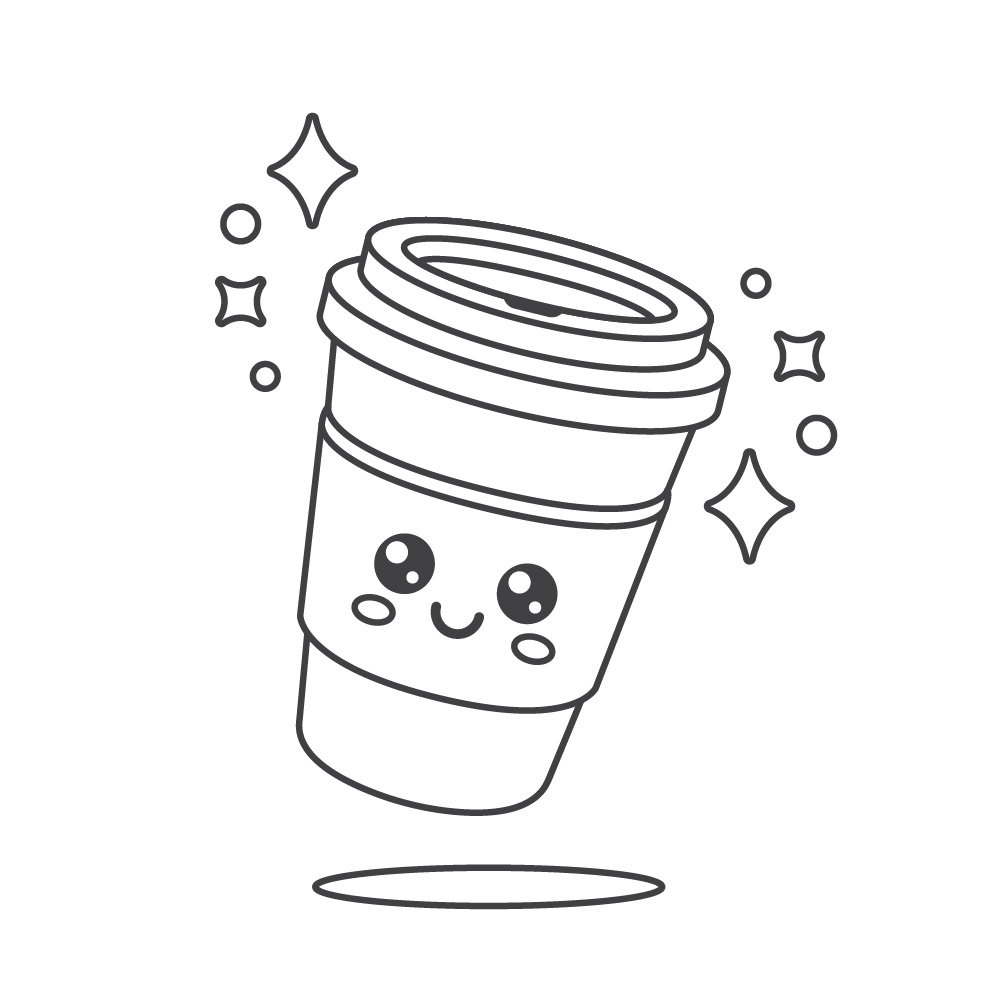 Coffee cup coloring page royalty free stock svg vector and clip art