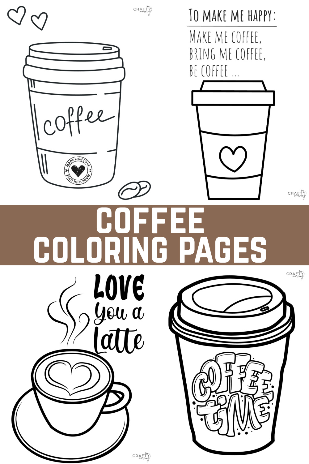 Coffee coloring pages to print