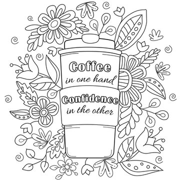 Coffee coloring page images â browse photos vectors and video