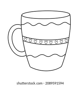 Thousand coffee cup coloring page royalty