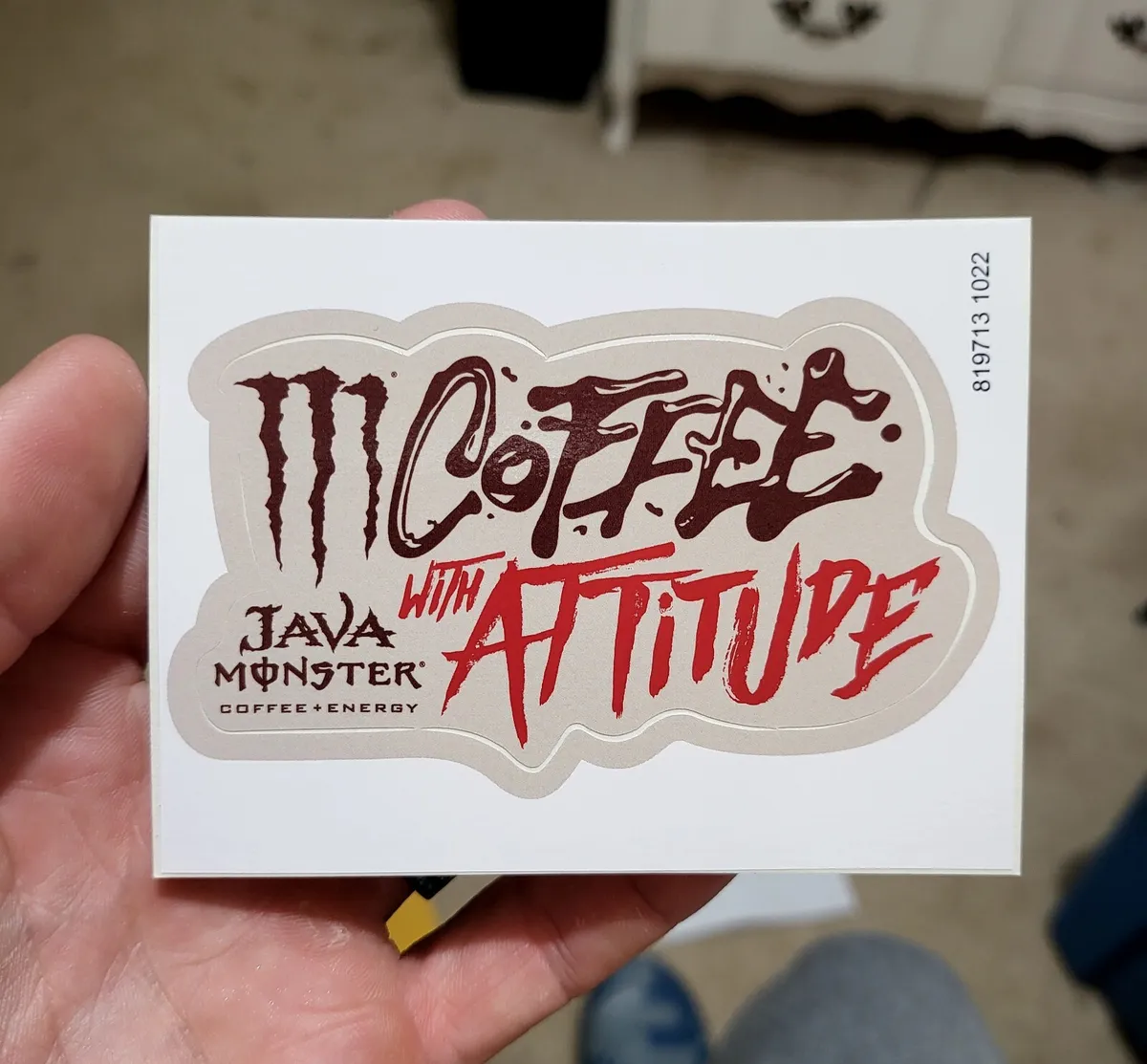 Monster energy java coffee sticker new decal official for car bike scooter