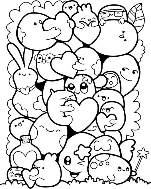 Funny monster coloring page decal â