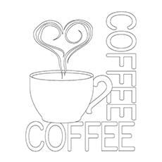 Coffee coloring pages for your little coffee lover