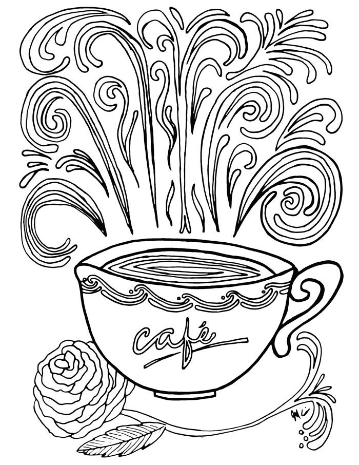 Coffee coloring pages coloring pictures coloring pages coloring books