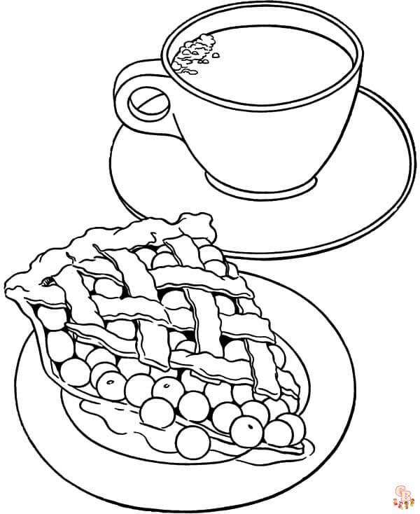 Brew up some fun with coffee coloring pages