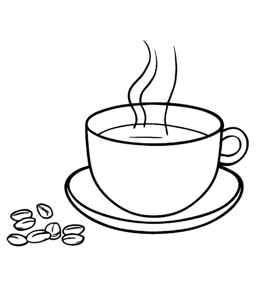 Coffee coloring pages for your little coffee lover