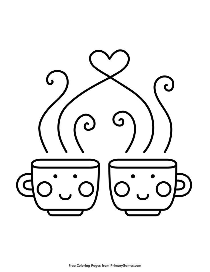 Teacups steamy heart coloring page â free printable ebook embroidery patterns vintage heart coloring pages hand embroidery patterns free