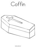 Coffin coloring page