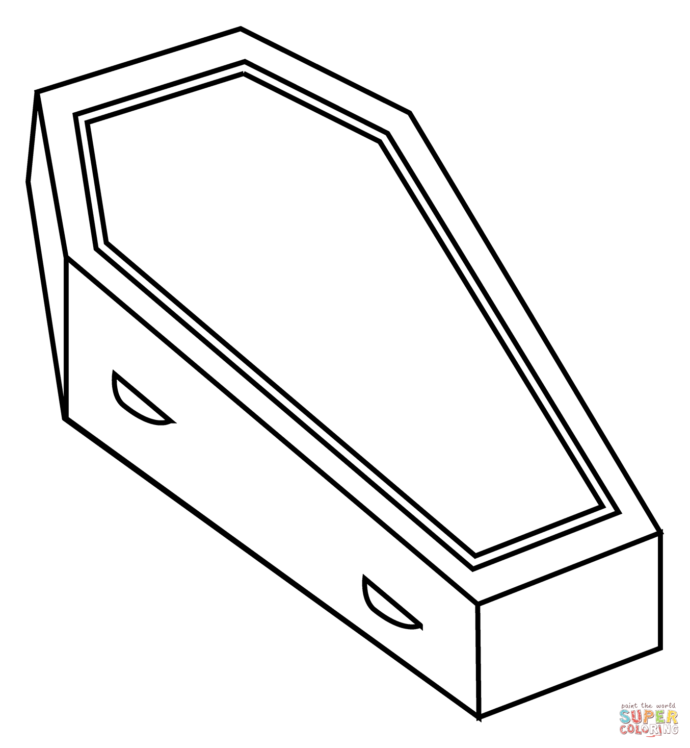 Coffin emoji coloring page free printable coloring pages