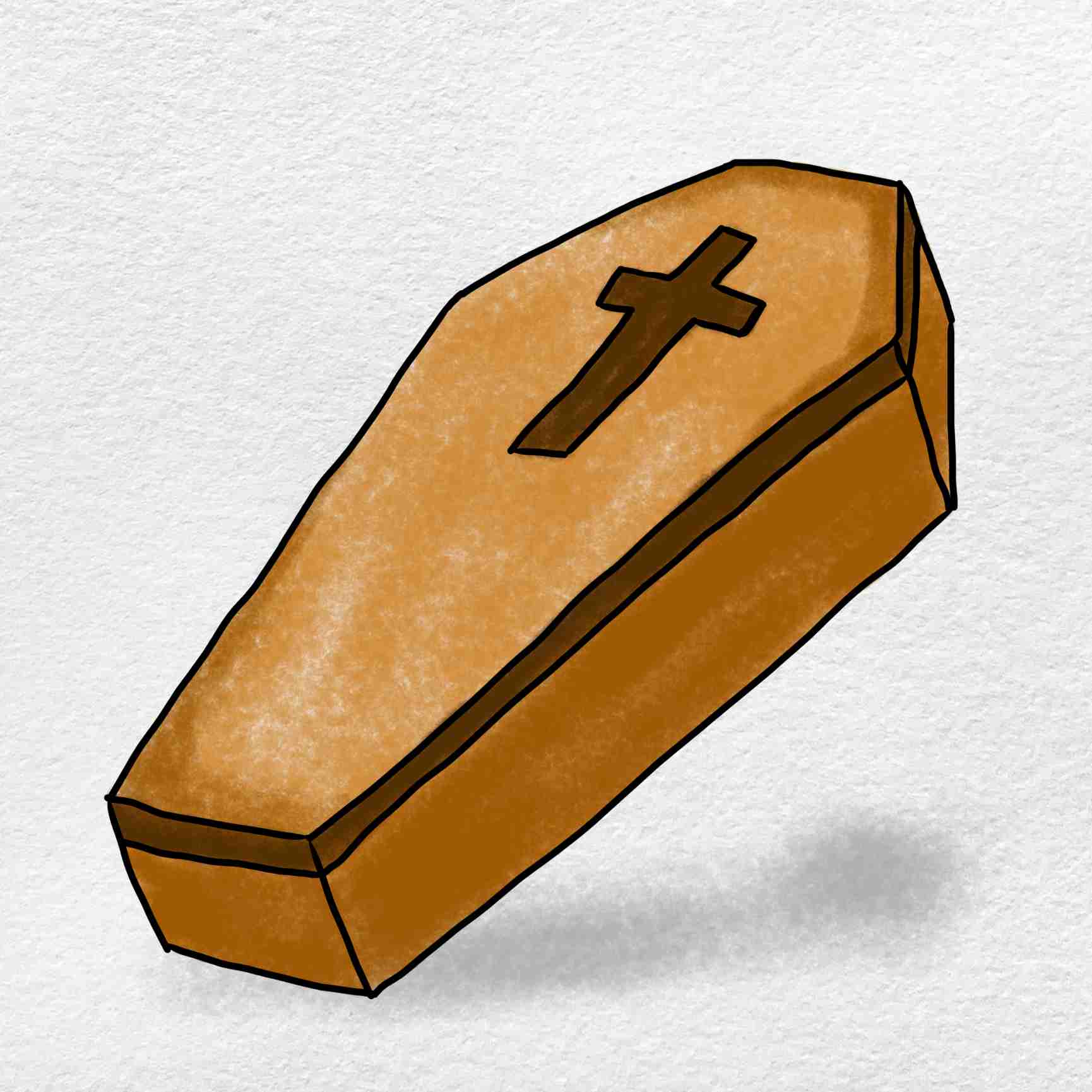 How to draw a coffin