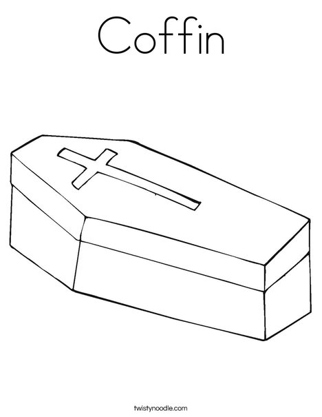 Coffin coloring page