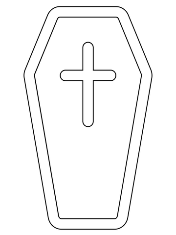 Coffin coloring page free printable coloring pages