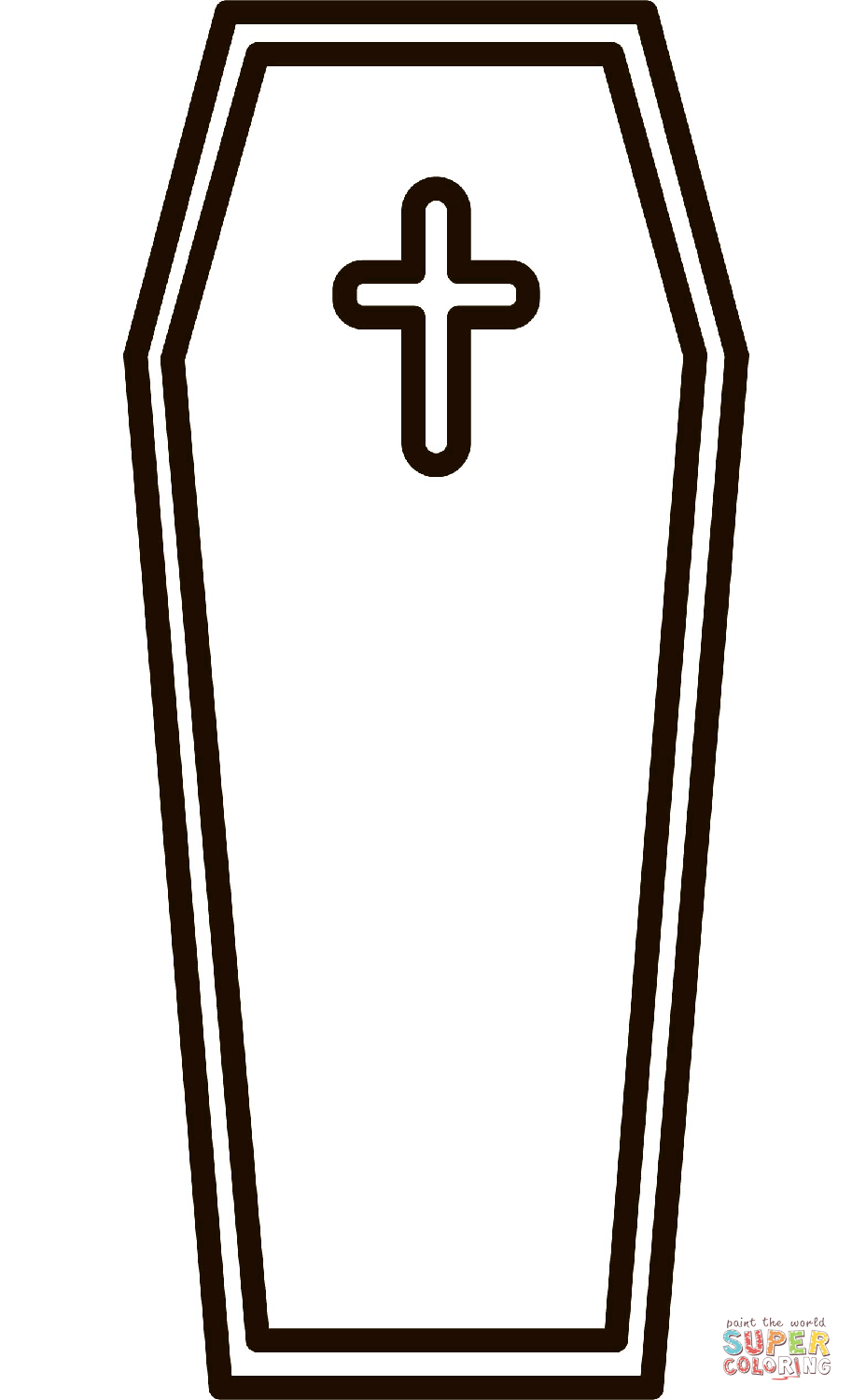 Coffin coloring page free printable coloring pages