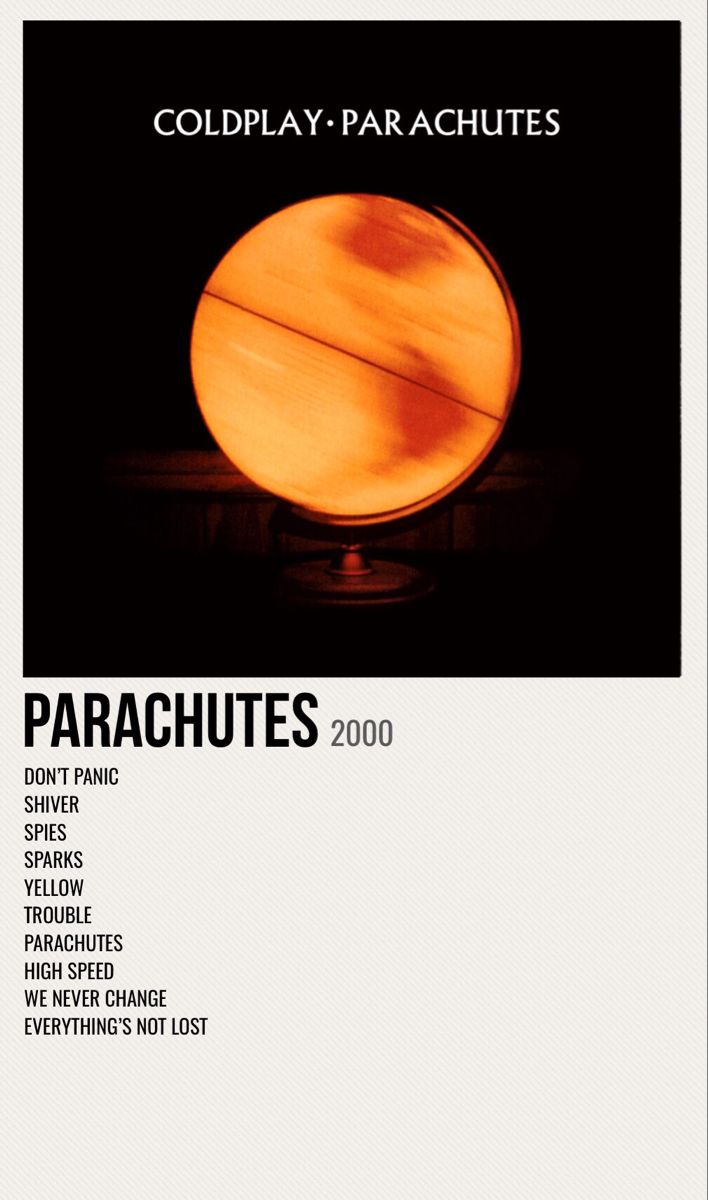 Parachutes coldplay poster music poster ideas coldplay music