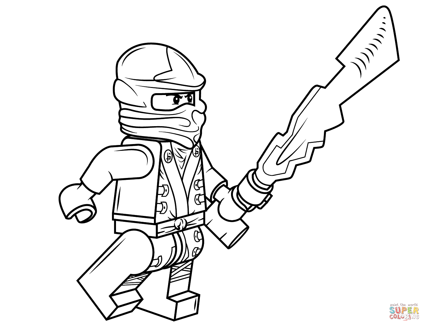 Lego ninjago cole coloring page free printable coloring pages