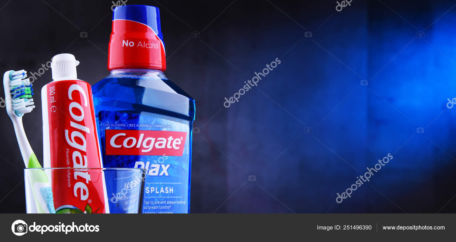 New York NY NOV 29 2019: Isolated with red background of Colgate toothpaste  is produced and manufactured by the Colgate Company Stock Photo - Alamy