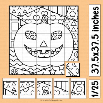 Halloween coloring pages pumpkin craft pop art activities collaborative poster halloween coloring pages halloween coloring coloring pages