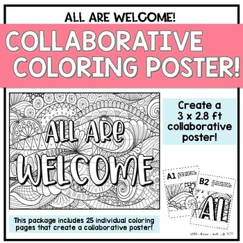 Collaborative coloring poster