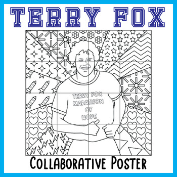 Terry fox day collaborative poster art coloring pages activity dear terry