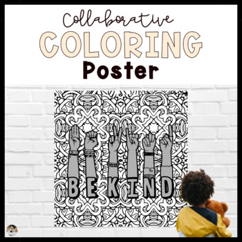 Collaborative poster be kind sel coloring pages world kindness day