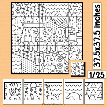 Random acts of kindness poster collaborative coloring activities bulletin board