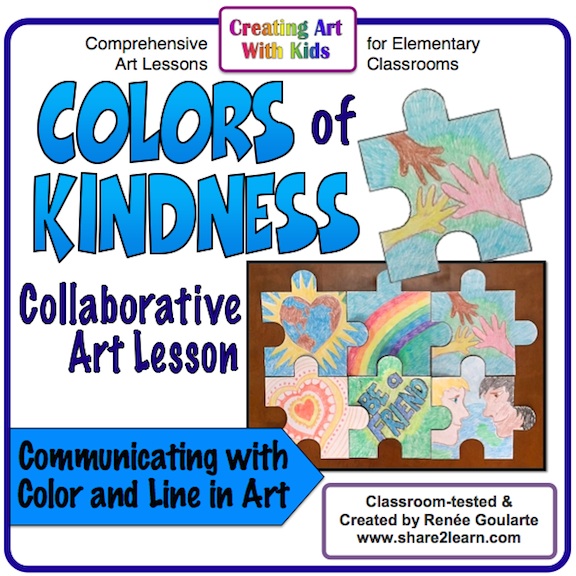 Colors of kindness collaborative puzzle made by teachers
