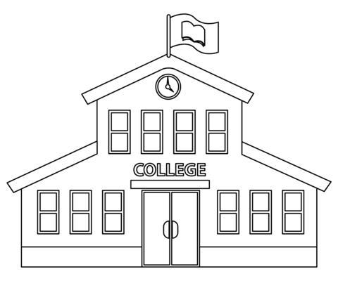 College building coloring page free printable coloring pages