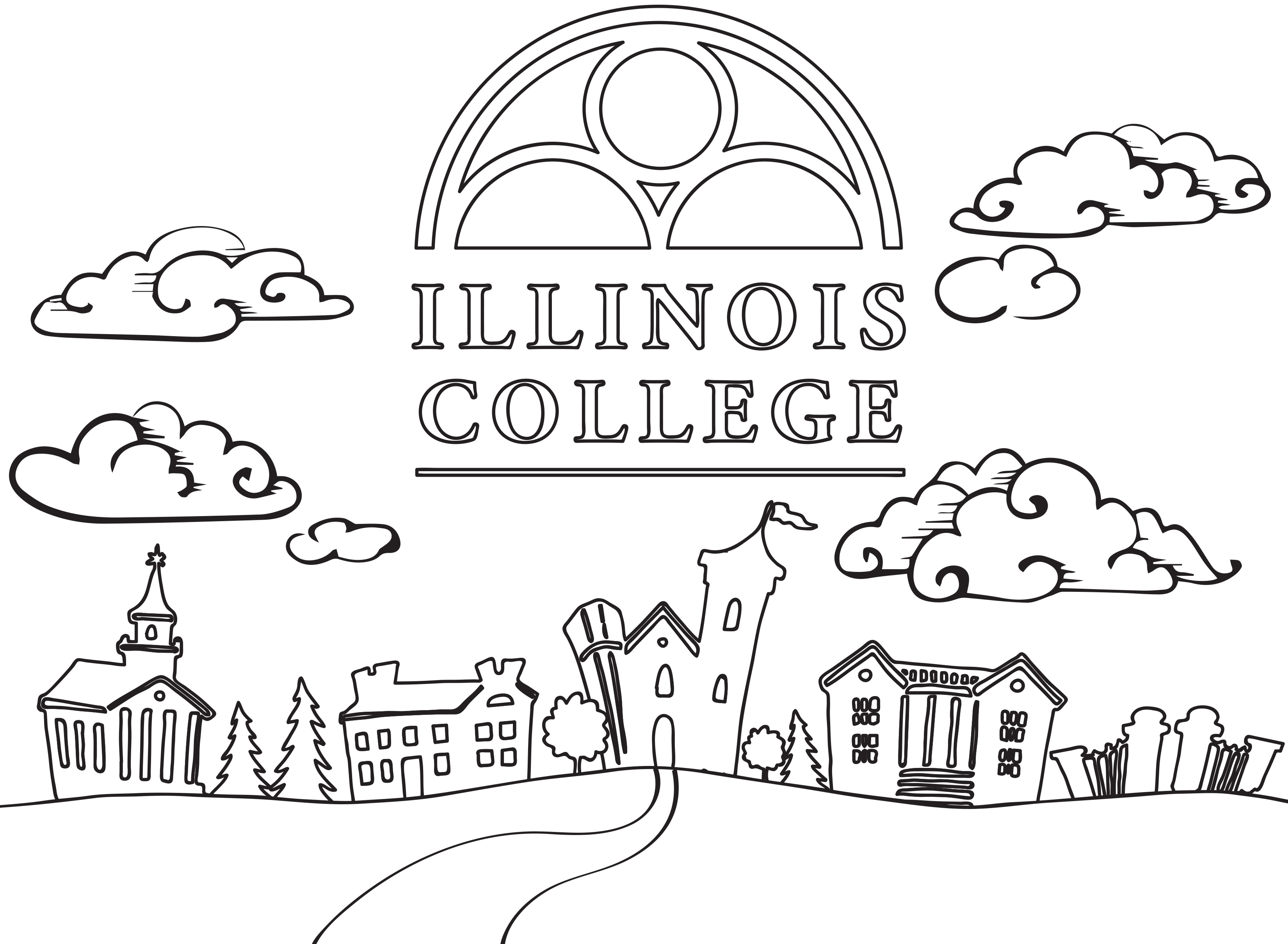 Illinois college coloring pages illinois college