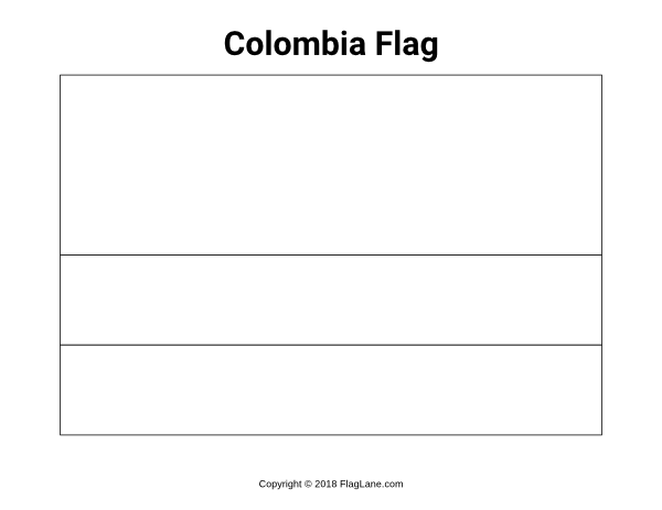 Free colombia flag coloring page
