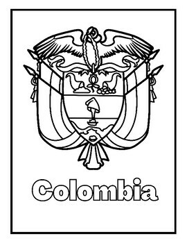 Hispanic coat of arms coloring pages by qetsy tpt