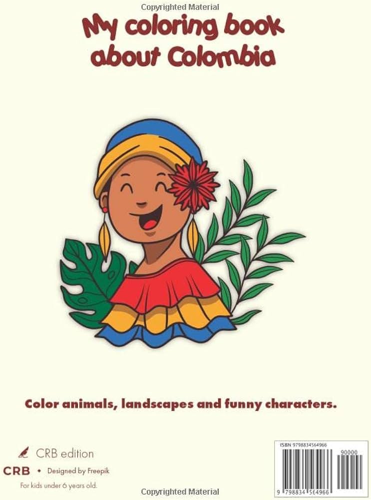 My coloring book about colombia coloring pages of animals landscapes and characters kids