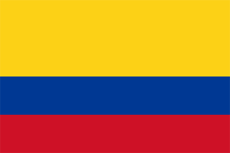 Coloring page for the flag of colombia