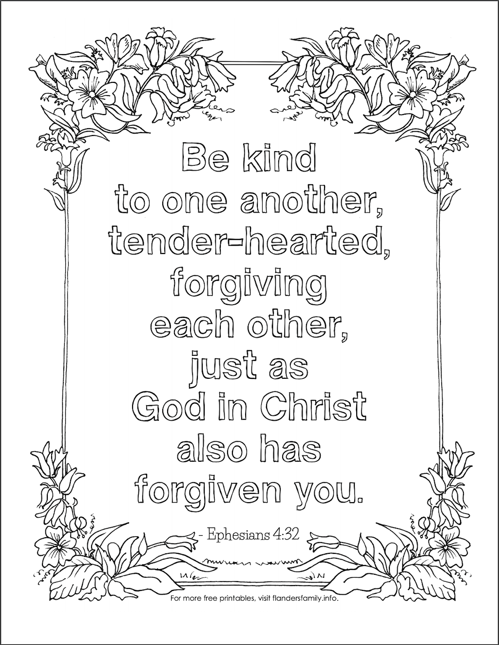 Forgiving freely coloring page
