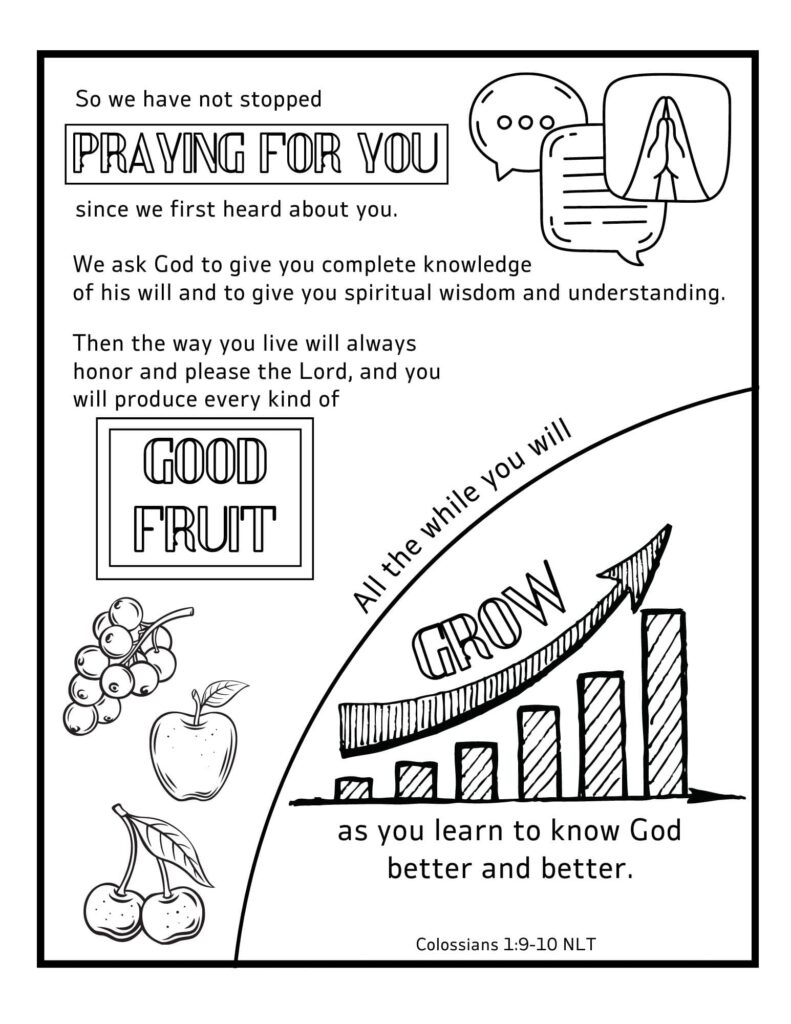 Scripture coloring pages colossians