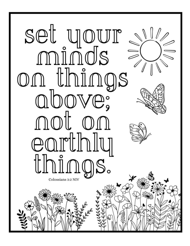 Scripture coloring pages colossians