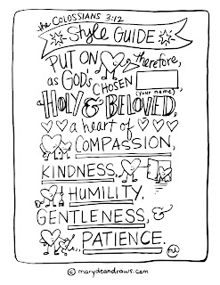 Practicing kindness the colossians style guide coloring page