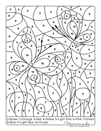 Free color by number printables for kids