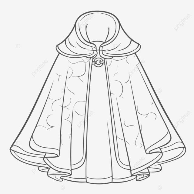 White cloak coloring page with a cape outline sketch drawing vector wing drawing ring drawing cap drawing png and vector with transparent background for free download